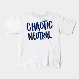 Chaotic Neutral Alignment Handwritten Kids T-Shirt